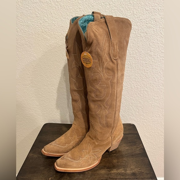 Tan Western Knee-High Boots - Picture 3 of 7